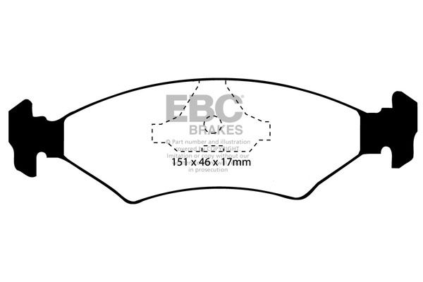 EBC BRAKES stabdžių trinkelių rinkinys, diskinis stabdys DP2415